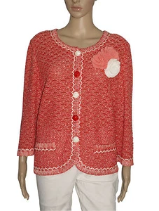 Liola 60% OFF Giacca maglia rossa Made in Italy - Foto 1 di 7