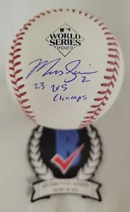 MARCUS SEMIEN SIGNED "23 CHAMPS" WORLD SERIES BASEBALL TEXAS RANGERS BECKETT - Picture 1 of 3