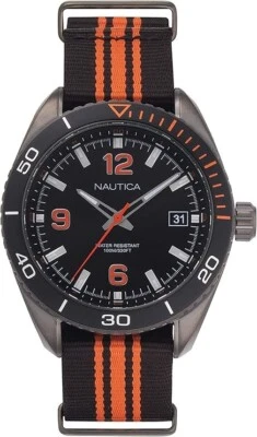 Reloj de cuarzo negro Nautica Key Biscayne 46 mm para hombre NAPKBN005 - NUEVO Foto 1 de 4