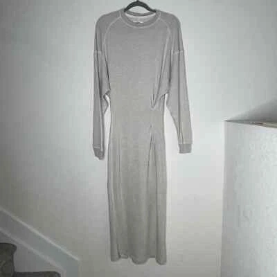 Isabel Marant ETOILE Long Sleeve Sweater Terry Maxi Dress Size EU38 US8 Cream - Image 1 of 4