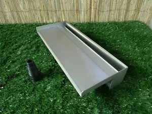 600 mm Edelstahl Wasserfall WASSERKLINGE Kaskade 130 mm Auslauf BODENEINLASS - Bild 1 von 5