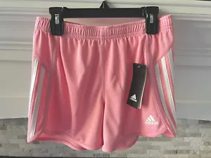 Girls Large (14) 3 Stripe Adidas Mesh Shorts Light Pink NWT - Picture 1 of 5