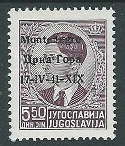 1941 MONTENEGRO 5,50 D VARIETà 17-1V-41-X1X MH * - M61-8 - Foto 1 di 1