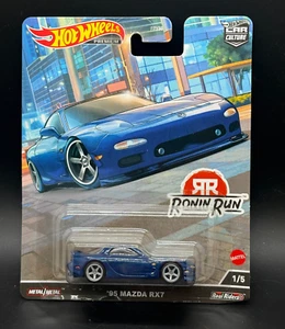 Mazda RX-7 2023 Hot Wheels Premium Car Culture Ronin Run #1 azul '95 juguete JDM NUEVO - Imagen 1 de 3
