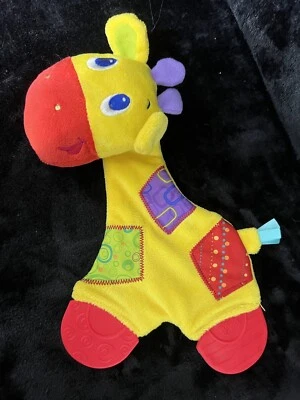 Bright Starts Bright Yellow Giraffe Lovey Teether Soft Toy Baby Security Blanket - Image 1 of 4