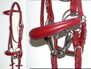 FSS COMFORT Tocado Acolchado Barroco Hannover DROP Banda Nariz Brida Borgoña - Imagen 1 de 1