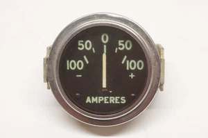 Vintage AC Car Truck Dash Accessory -100-100+ Amp Amperes Ammeter Gauge 1-15/16" - Picture 1 of 3
