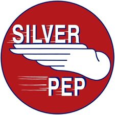 Silver Pep Gasoline NEW Sign: 18" Dia. Round USA STEEL XL- 4 LBS