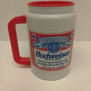 Taza de viaje de cerveza Budweiser Whirley aislada EE. UU. 6" con tapa - Imagen 1 de 5