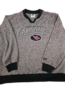 Vintage 90s Lee Sport Arizona Cardinals Gray Black Mens Sweater Sweatshirt Large - Picture 1 of 6