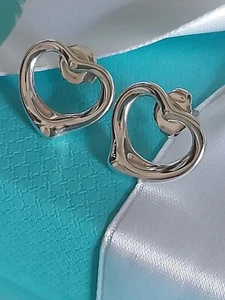 Orecchini Tiffany Open Heart MISURA GRANDE Rari - Foto 1 di 6