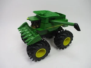 John Deere Tractor Plow/Cutter By Ertl - 7in Tall - 3 Tires Have Small Cracks** - Picture 1 of 9