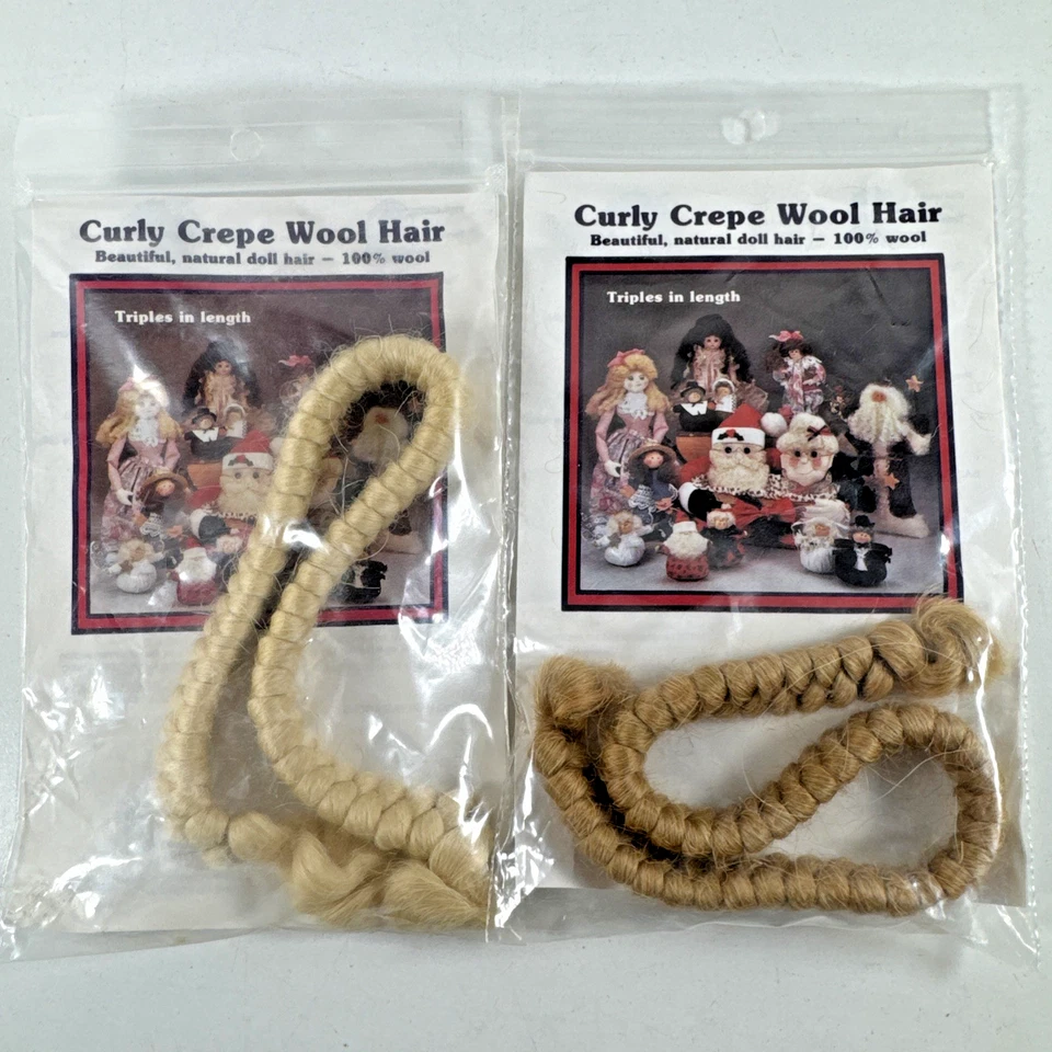 All Cooped up Curly Crepe Doll Craft Hair 100 Wool Blonde
