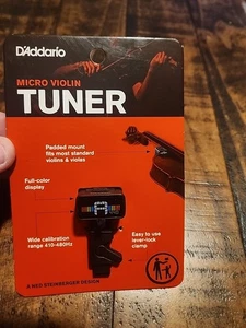 D'Addario PW-CT-14 Micro Violin Tuner Wide Calibration Free Ship - Picture 1 of 2