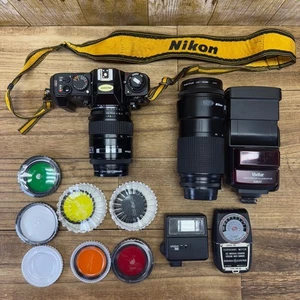 Nikon N2020AF Camera w/Nikkor 70-210mm & 35-105mm Lenses /Flashes +Lenses TESTED - Picture 1 of 24