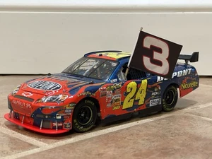 2007 Jeff Gordon 76th Phoenix Win Ties Earnhardt NASCAR Flag Display 1:24 NO CAR - Picture 1 of 4