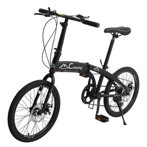 20-inch Folding Bike 7-speed Carbon Steel Lightweight Folding Bicycle Disc Brake - Picture 1 of 10