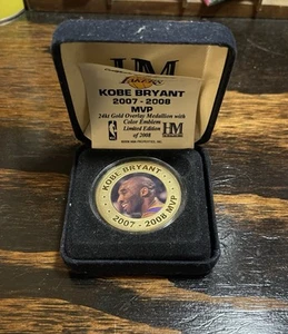 KOBE BRYANT 24K 99.9% GOLD MEMORABILIA COIN WITH CERTIFICATE OF AUTHENTICITY - Picture 1 of 2