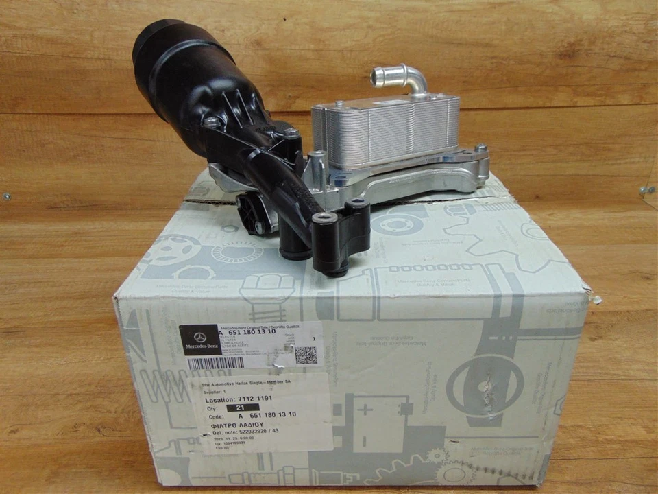 Oil Filter Housing Oil Cooler Genuine Mercedes OM651 - A6511801310 - Image 1 of 1