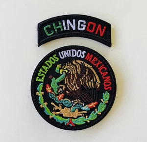LOT OF 2 - CHINGON & ESTADOS UNIDOS MEXICANOS  TACTICAL  HOOK & LOOP PATCHES - Picture 1 of 1