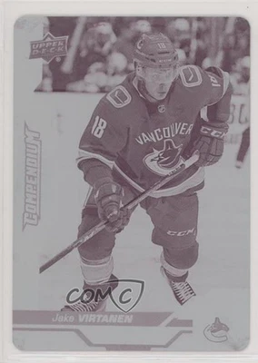 2018-19 Upper Deck Compendium Printing Plate Magenta 1/1 Jake Virtanen #757 0zu - Image 1 of 3