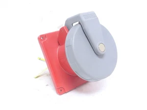 250868 Old-Stock; Hubbell HBL4100R7W rot wasserdicht Stift/Hülsenbuchse; 100A - Bild 1 von 8