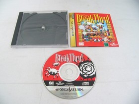 Mint Disc Sega Saturn Break Thru - Inc Manual - Japan