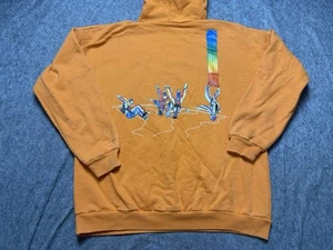 Vintage Parachuting Hoodie Mens Extra Large Orange Define Normal Sweatshirt - Picture 1 of 9