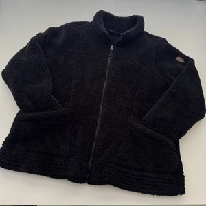 Free Country Damen Kunstfell Reißverschluss Jacke schwarz Sherpa Gr. 1X kuschelig warm Mantel - Bild 1 von 4