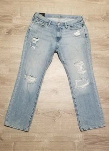 Vintage Abercrombie Fitch Jeans Mens 32x30 Blue Kennan Straight Stretch Faded - Picture 1 of 4