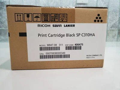 Genuine Ricoh 406475 High Yield Black AIO Tonerk Cartridge Type SP C310HA NEW - Image 1 of 4