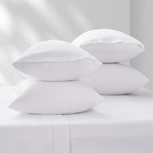 King Pillowcase Set of 4 Luxury 1800 Series Double Brushed Microfiber Bed Pil... - Picture 1 of 7