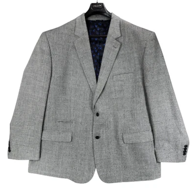 Abrigo deportivo Synrgy Performance para hombre 3XLT 54L/56L gris lino texturizado 2 botones NUEVO Foto 1 de 4