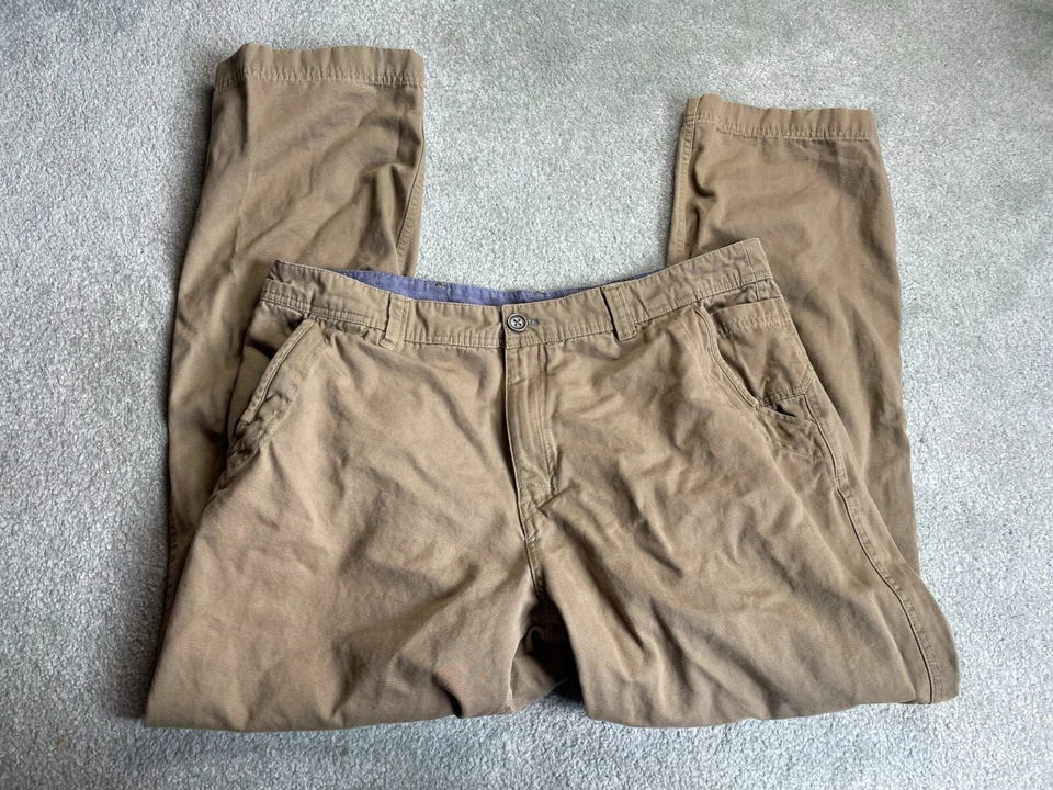 Pantalones Horny Toad, Para Hombre Talla 38x32, Caqui Tostado, Denim, Bolsillos Foto 1 de 4