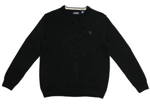 Suéter para Hombres Chaps Cuello en V Tejido Apretado Manga Larga 100% Algodón Negro Talla Grande Usado en Excelente Condición - Imagen 1 de 11