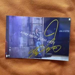 BTS JIMIN Jimin foto autografata firmata collezione K-POP 4*6 2023B - Foto 1 di 1