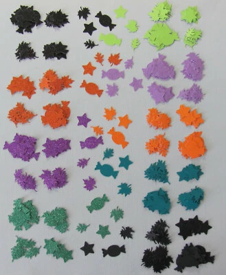 Formas de papel cortadas Halloween Punchies 360 Scrapbooking Journals mesa espalhamento - Imagem 1 de 3