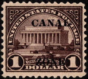 Canal Zone - 1924 - $1.00 Violet Brown Lincoln Memorial Issue # 81 Mint NH VF - Picture 1 of 1