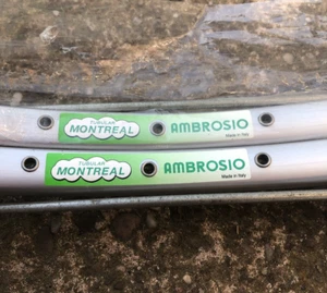 NEW OLD STOCK PAIR AMBROSIO MONTREAL TUBULAR SPRINT RIMS,700C,36 HOLE - Picture 1 of 5
