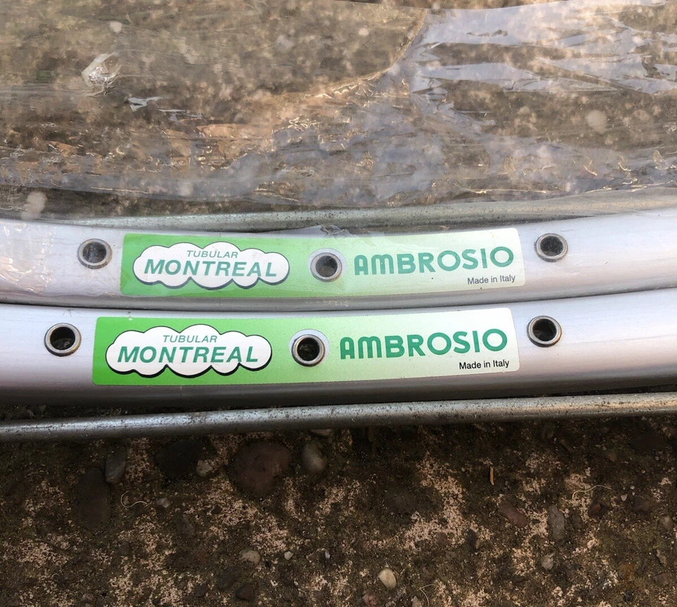 NEW OLD STOCK PAIR  AMBROSIO MONTREAL TUBULAR SPRINT RIMS,700C,36 HOLE - Image 1 of 4