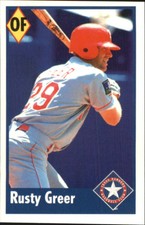 1995 (RANGERS) Panini Stickers #107 Rusty Greer