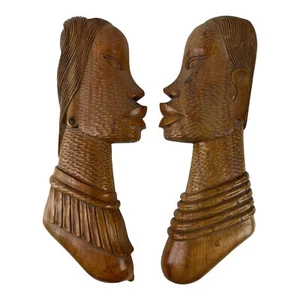 Vintage Wood Sculpture of Early Tribal Native Filipinos. Philippines - Picture 1 of 15