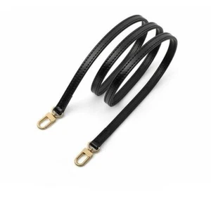 Black Genuine Leather Shoulder Crossbody Bag Replacement Handbag Strap - Picture 1 of 16