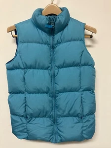 Land's End Blue Down Puffer Vest Girls Size Medium 10/12 - Picture 1 of 9