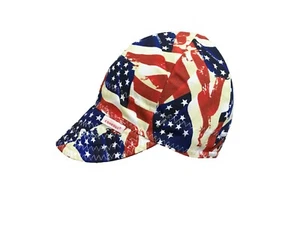 NWT Comeaux Caps NEW DESIGN Stars & Stripes Welding Welders Hat Reversible Sized - Picture 1 of 1