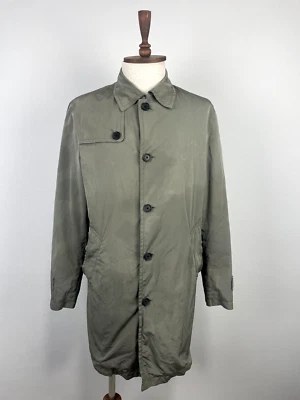 Chaqueta de trinchera para hombre Armani Collezioni repelente al agua con botones verdes talla 50 Foto 1 de 4