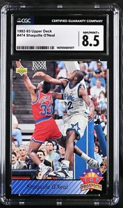 1992 UPPER DECK #474 SHAQUILLE O'NEAL RC CGC 8.5 - Picture 1 of 2