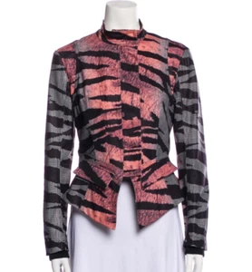 Alexander McQueen lightweight zipped jacket geometric animal pattern IT42 M - Picture 1 of 9