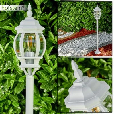 Garten Hof Einfahrt Lampen Laterne weiß klassische Wege Außen Steh Beleuchtung  - Bild 1 von 4