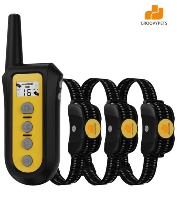 650 Yard Remote 3 Dog Training Shock Collar  Auto Anti Bark for All Dog Size - Image 1 of 4